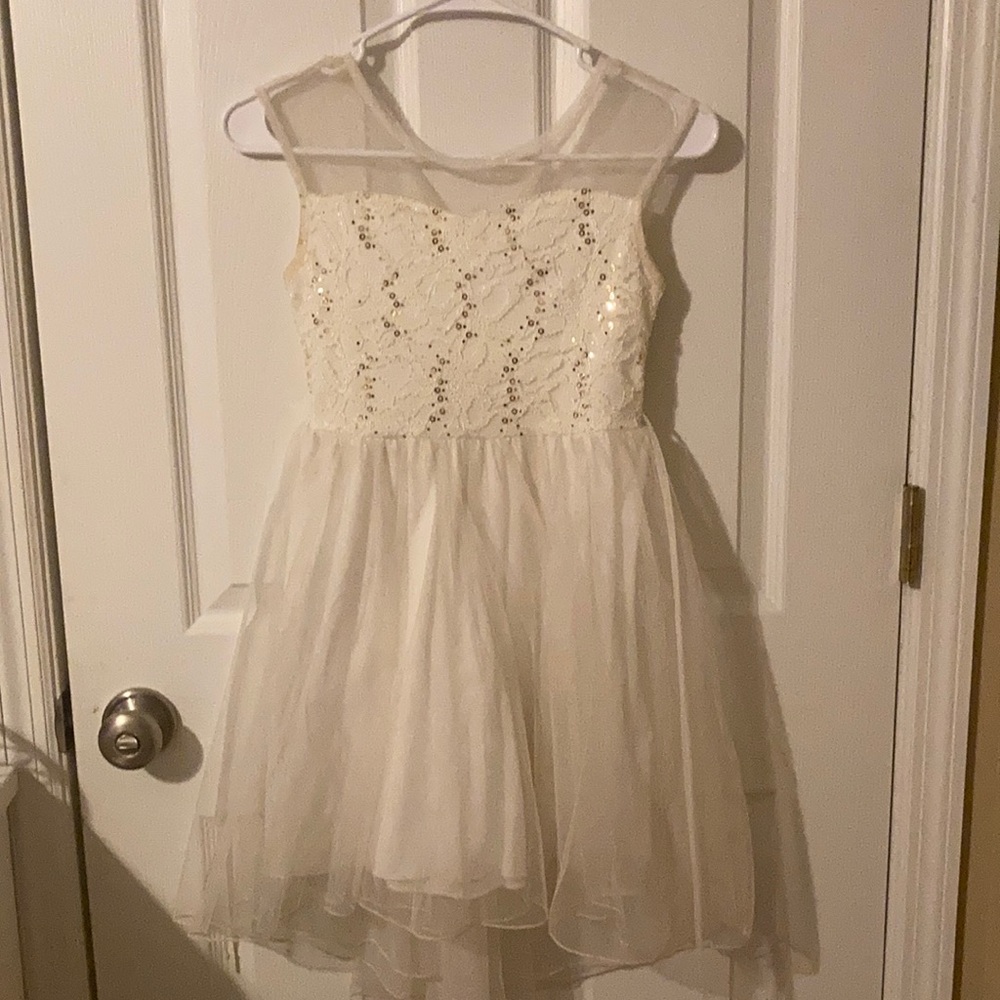 White sequined dress